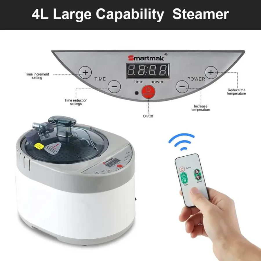 Portable Electric Modern 1Person Steam Sauna with Computer Control Panel for Home 1600W 220V 4L Large Capacity Steam Generator — image 6