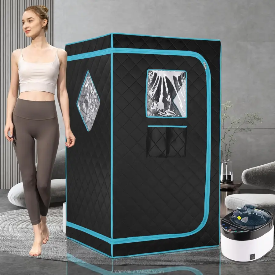 110V / 220V Full Size Portable Steam Sauna for Home 1600W 220V with 4L Large Capacity Steam Generator — image 3