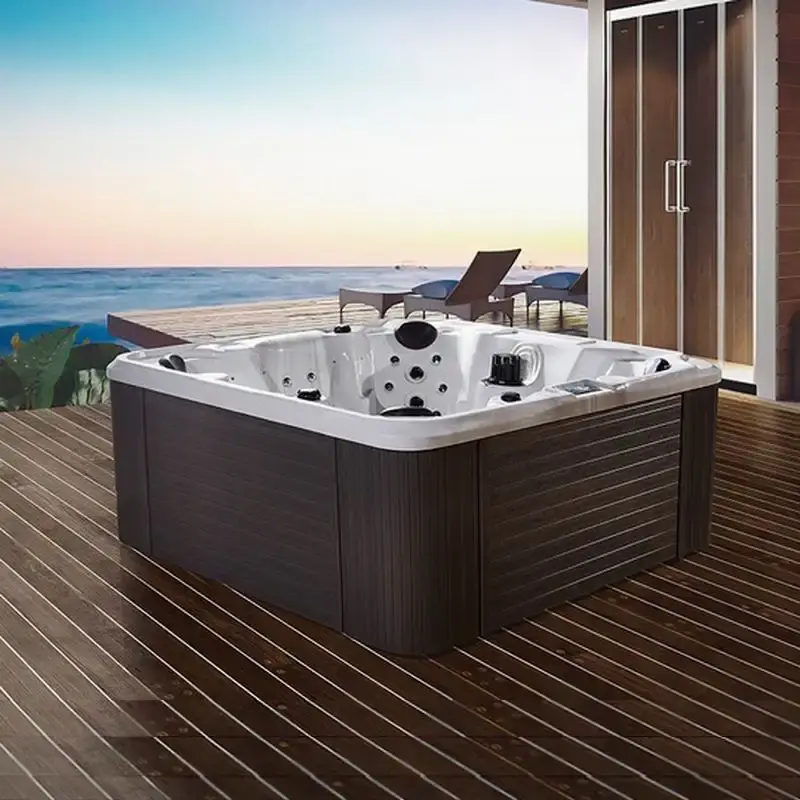 CE Approved Freestanding Acrylic Swimming Pool Large Outdoor Massage Balboa Swim Spa With 7 Seats — view 1