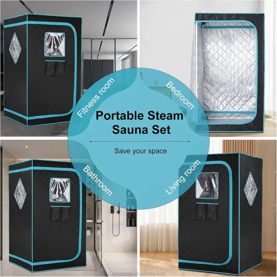 110V / 220V Full Size Portable Steam Sauna for Home 1600W 220V with 4L Large Capacity Steam Generator — image 7