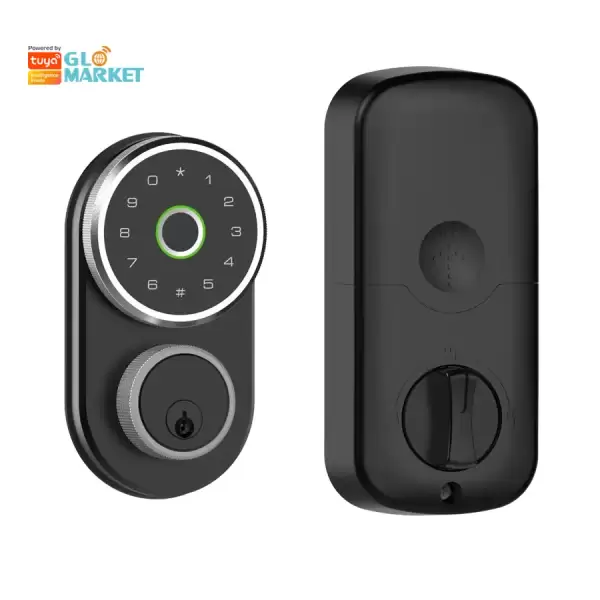Glomarket Smart Deadbolt Lock Keyless Entry Password Fingerprint Tuya Door Lock for Office Home Apartment