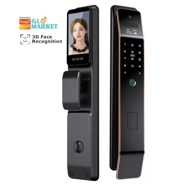 Glomarket 3d Face Recognition Door Lock Fully Automatic Tuya Remote Control Biometrics Fingerprint Smart Digital Lock for Home