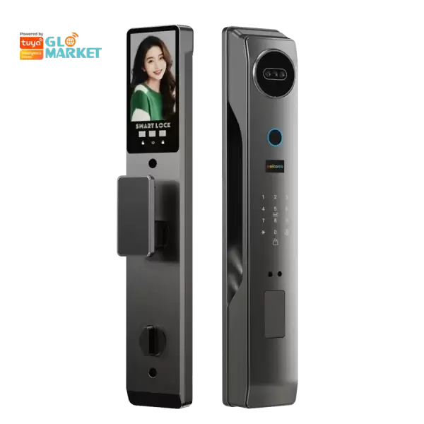 Glomarket 3d Face Recognition Smart Door Lock With Camera Digital Fingerprint Fully Automatic Tuya Wifi Security Locks