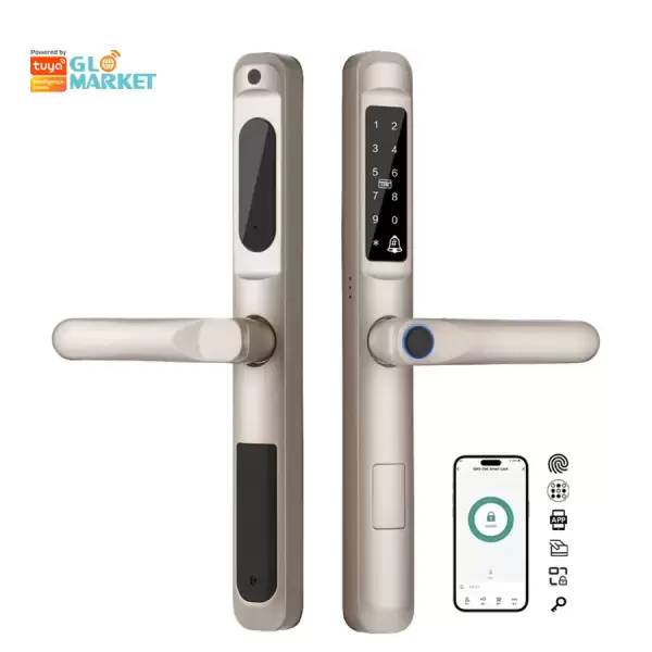 Tuya Ttlock Intelligent Fingerprint Digital Password Smart Door Lock Waterproof Outdoor Smart Lock For Sliding Door