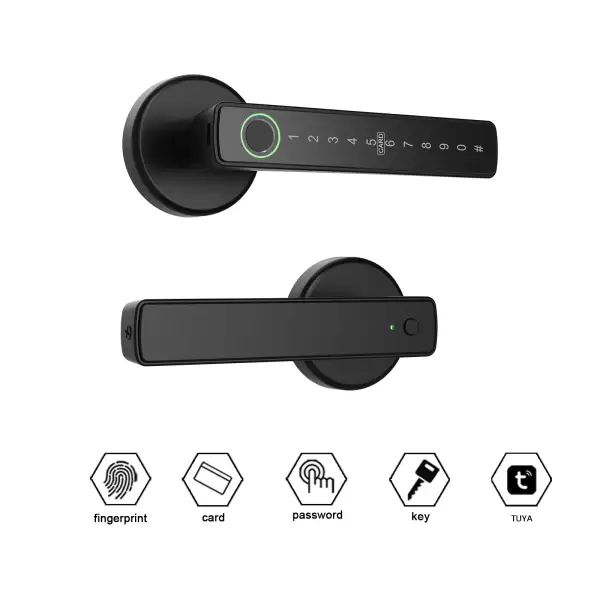 WINFREE Fingerprint Smart Door Lock Tuya Bluetooth Interior Door Deadbolt for Home Apartment Support Alexa Goolge Home