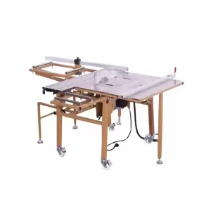 WJS180 Rocker Arm Workbench with Sliding Table Saw Machine and Edge Banding Machine