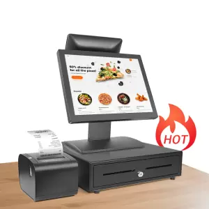 Small Businesses POS System Store Cash Register with Touch Screen Dual Monitor