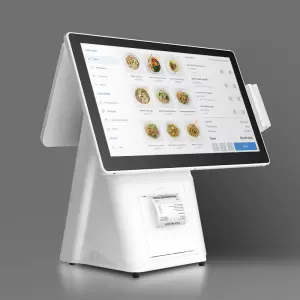Dual Touch Screen 15.6inch POS System Smart Desktop Tablet PC Android All-in-One Cashless Payment POS Cashier Machine