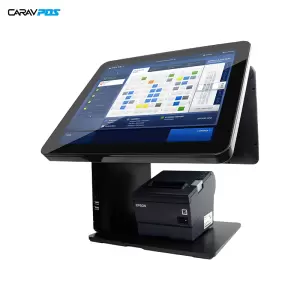 Carav AIO-1520 Dual Screen POS Cash Register