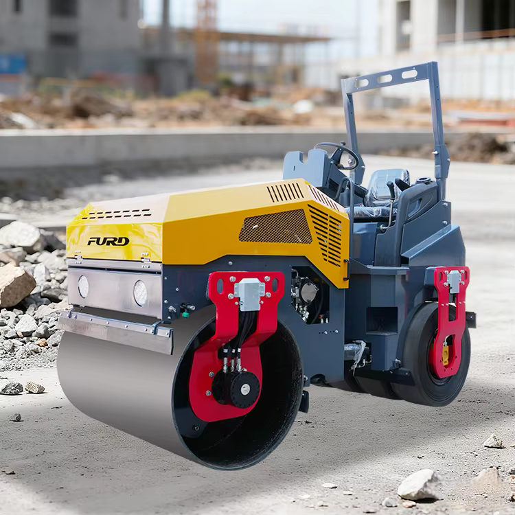 4 Ton Road Construction Machine with Front Vibrating Smooth Drum and Rear Pneumatic Tires