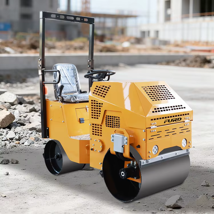 800 Kgs Double Drum Vibratory Soil Roller