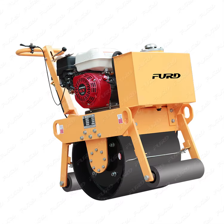 Mini Steel Drum Vibratory Compaction 200kg Road Roller