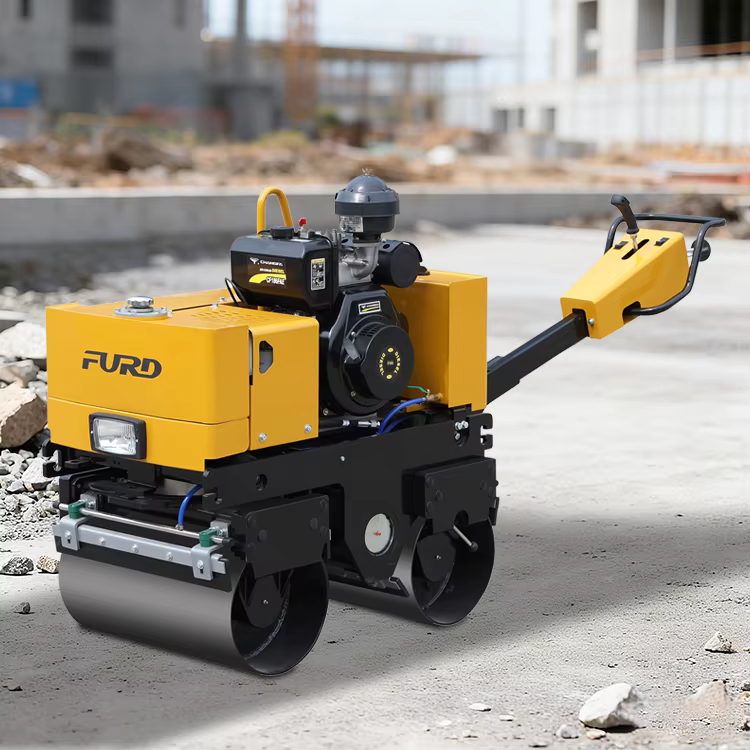 Baby Tandem Drum Asphalt Roller 800kg Manual Operate Vibratory Roller