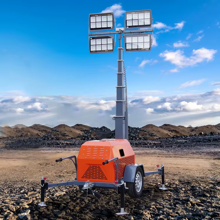 4x400W LED Light Tower with 7m Hydraulic Mast