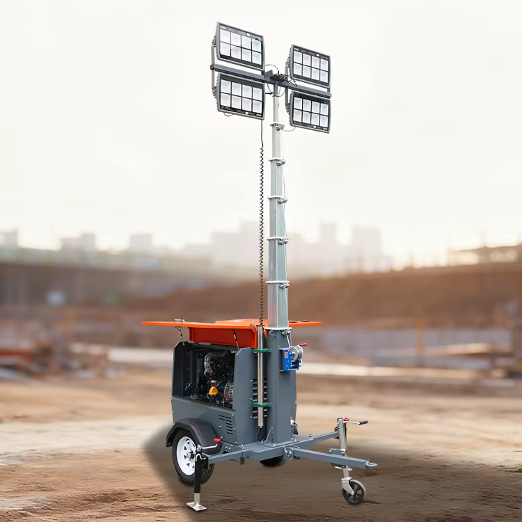 7m Portable Lighting Tower with Diesel Generator