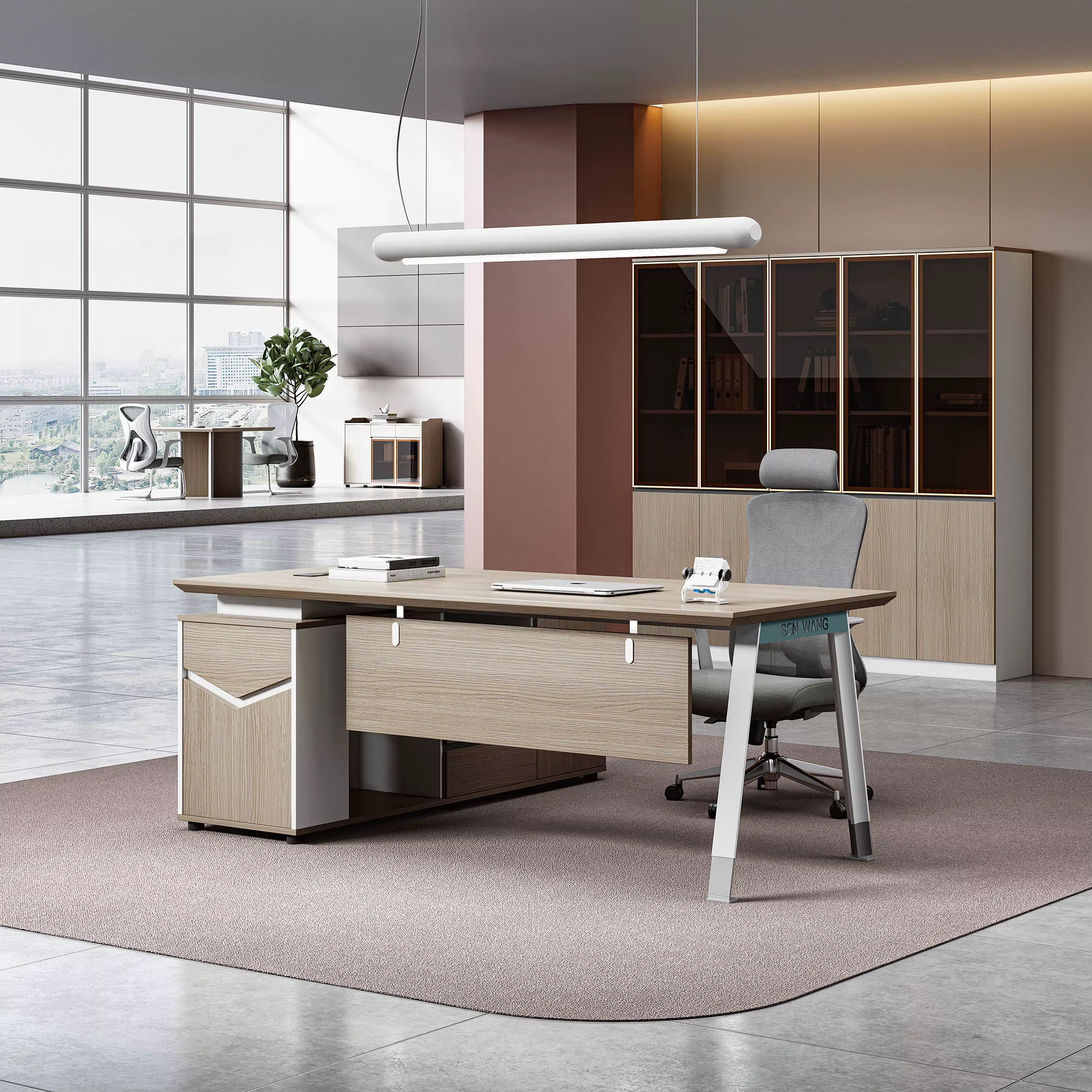 Modern Office Executive L-Shape Boss Working Table