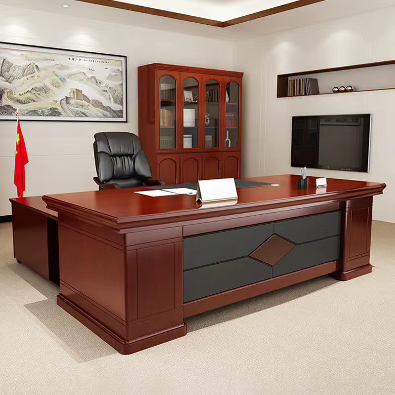 Modern Solid Wood CEO Executive Office Desk