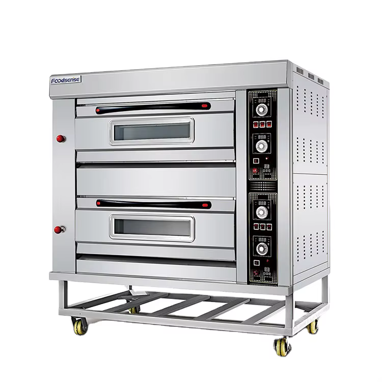 Stainless Steel 2 Deck 4 Tray Gas Baking Oven