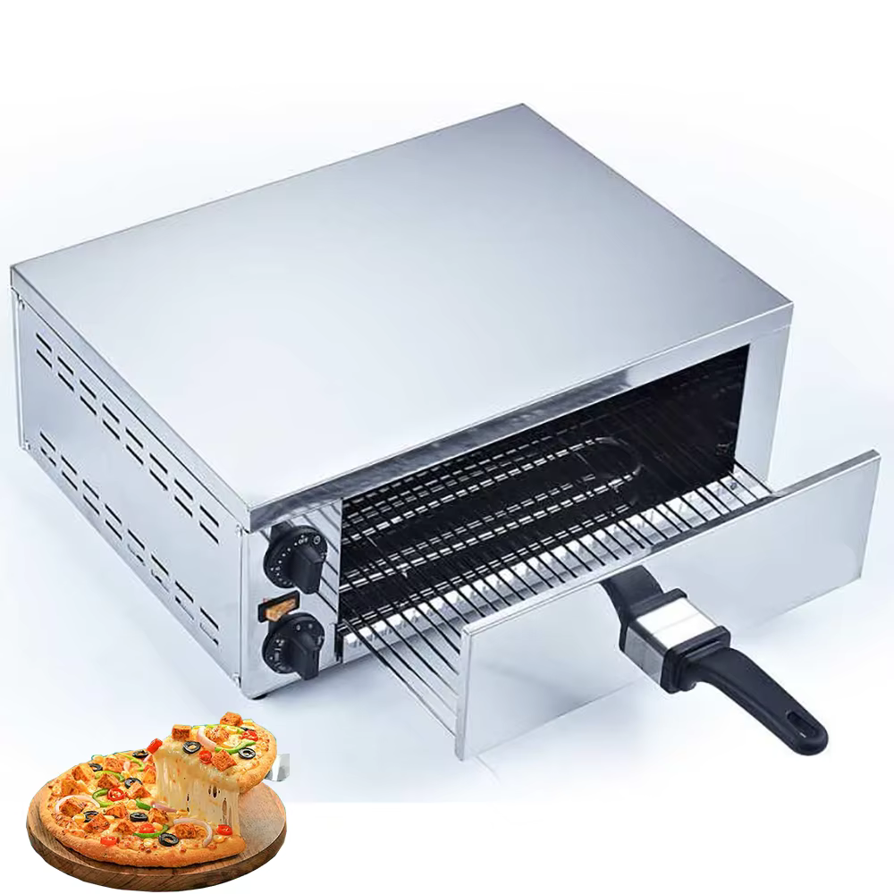 Authentic Brick Lava Rock Stone High Capacity Gas Fired 3 Burners Rotating Pizza Oven