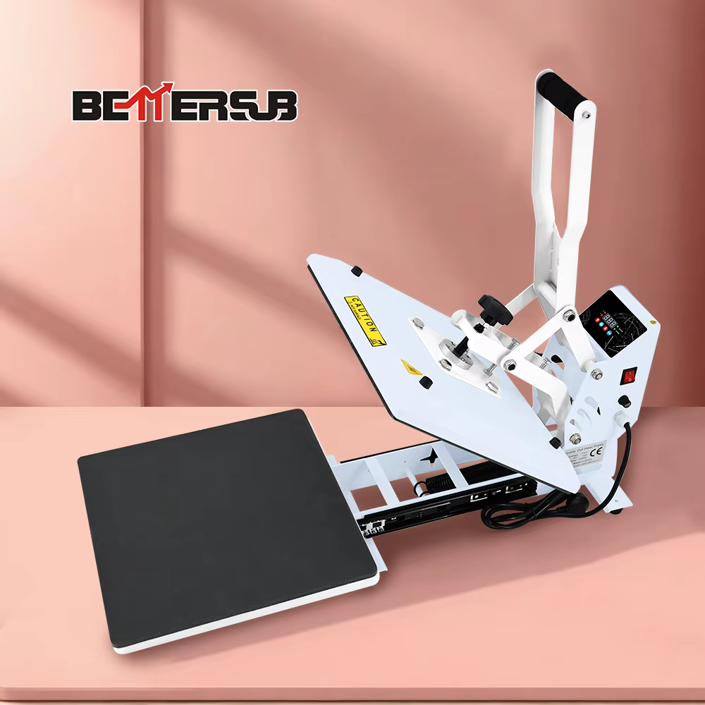 Baiyin 38x38cm Push Pull Flat Heat Press Machine