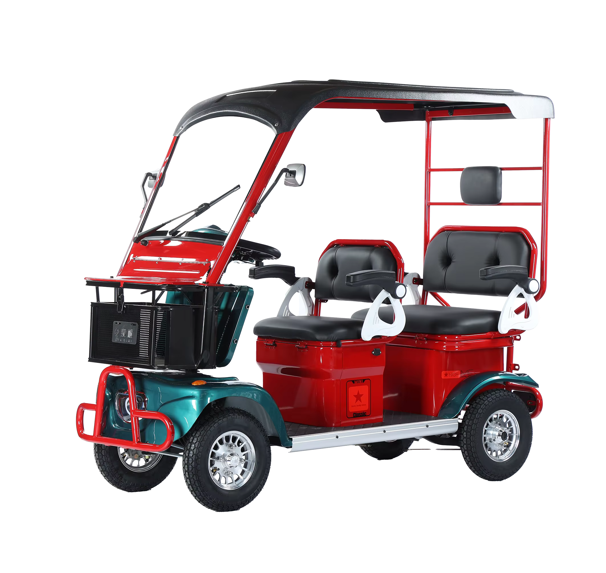 High-Performance Four-Wheel Electric Golf Cart with Remote Control