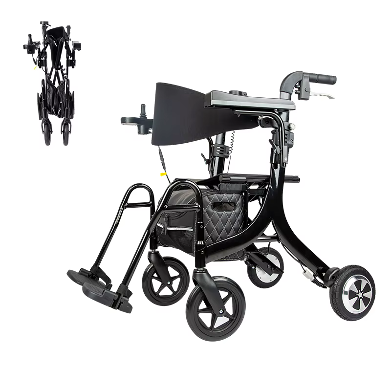Multifunctional Elderly Electric Walker Rollator with Brushless Motor and Lithium Battery
