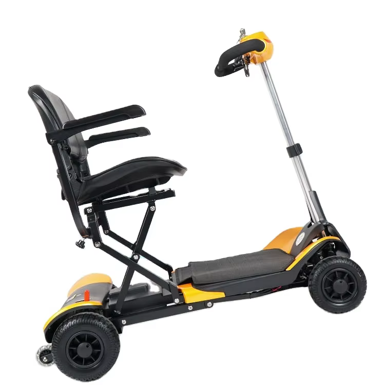 Key Remote Folding Mechanical Button Foldable Mobility Scooter 180W