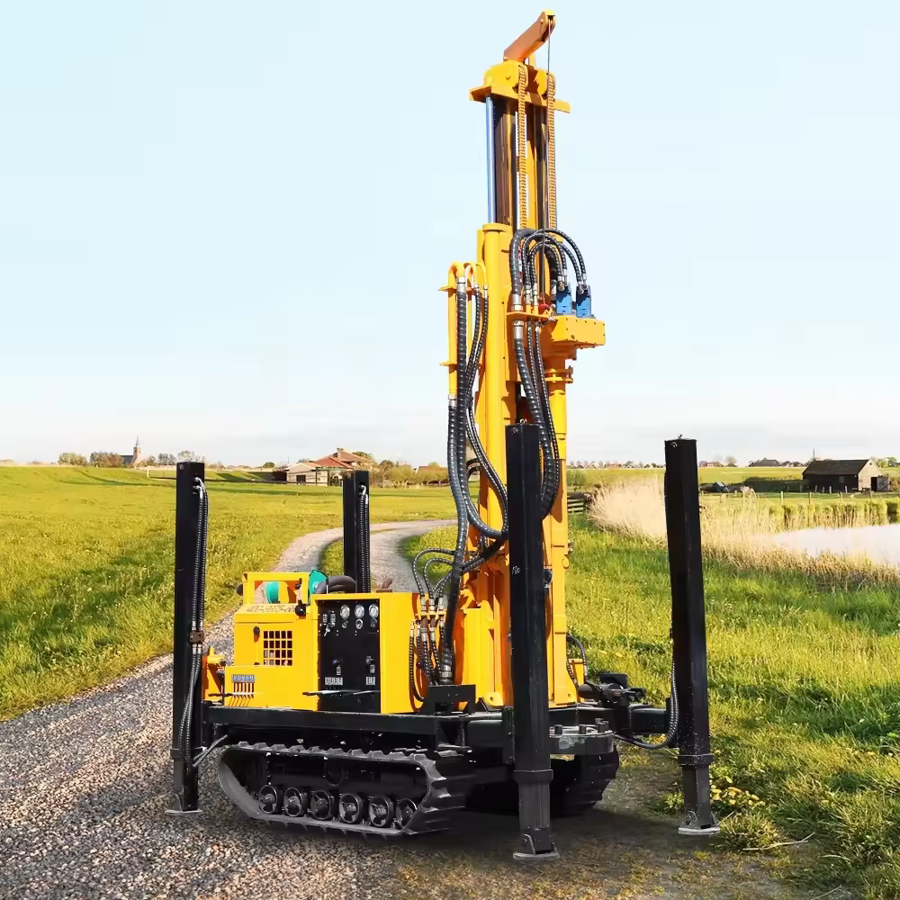 2025 Pneumatic Tracked Rock Drilling Self-made Water Well Drilling Machine