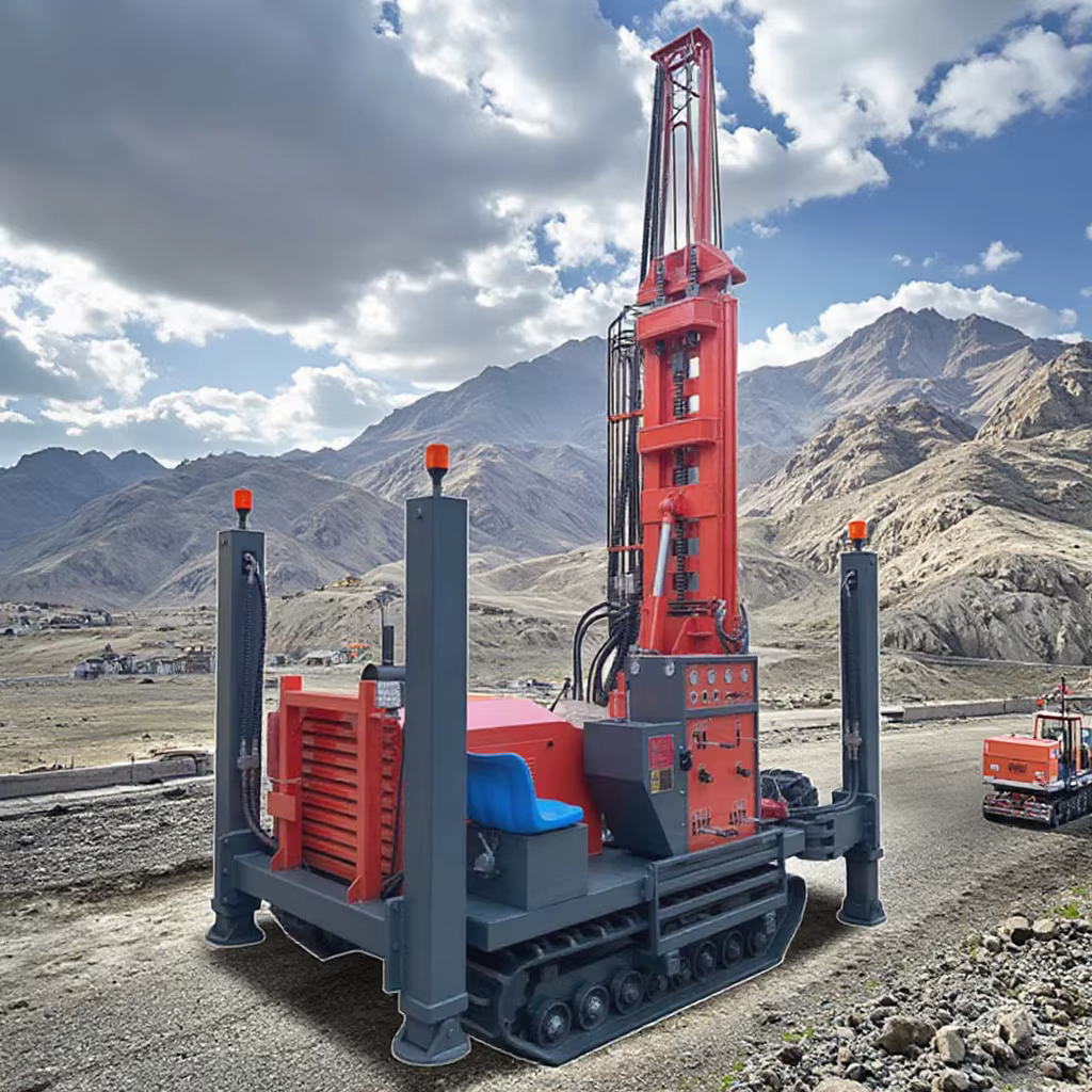 Portable 180m Deep Water Well Drilling Rig Machine Hydraulic