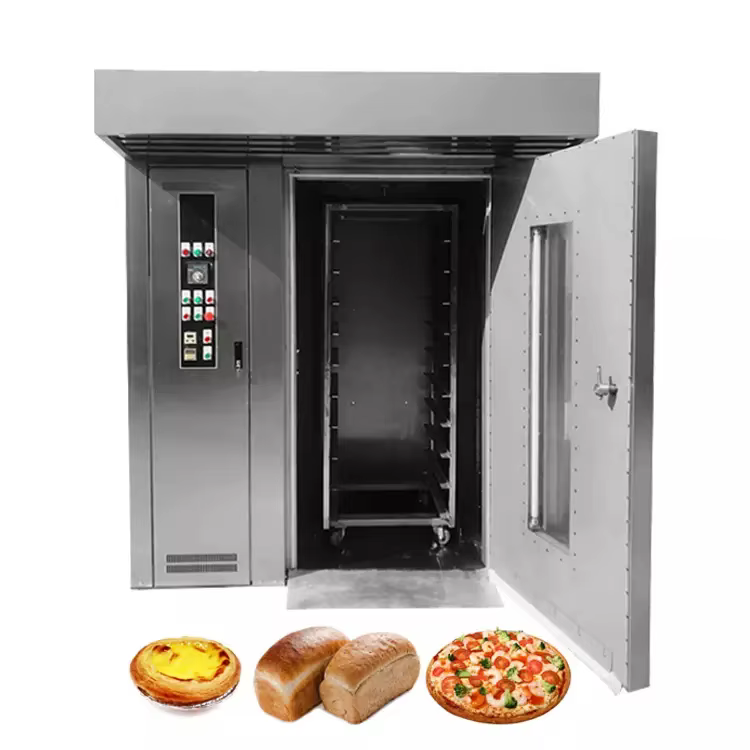 Industrial Electric Gas Diesel Bread Making Bakery Rotary Rack Oven