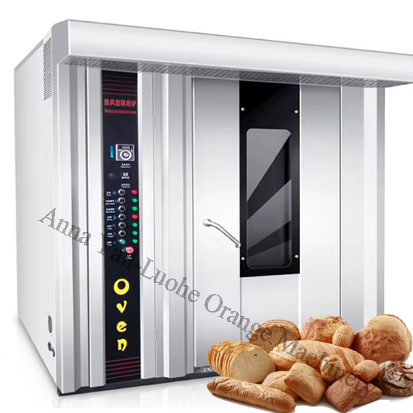 Electric / Gas / Diesel Hot Air Bakery Rotary Rack Oven