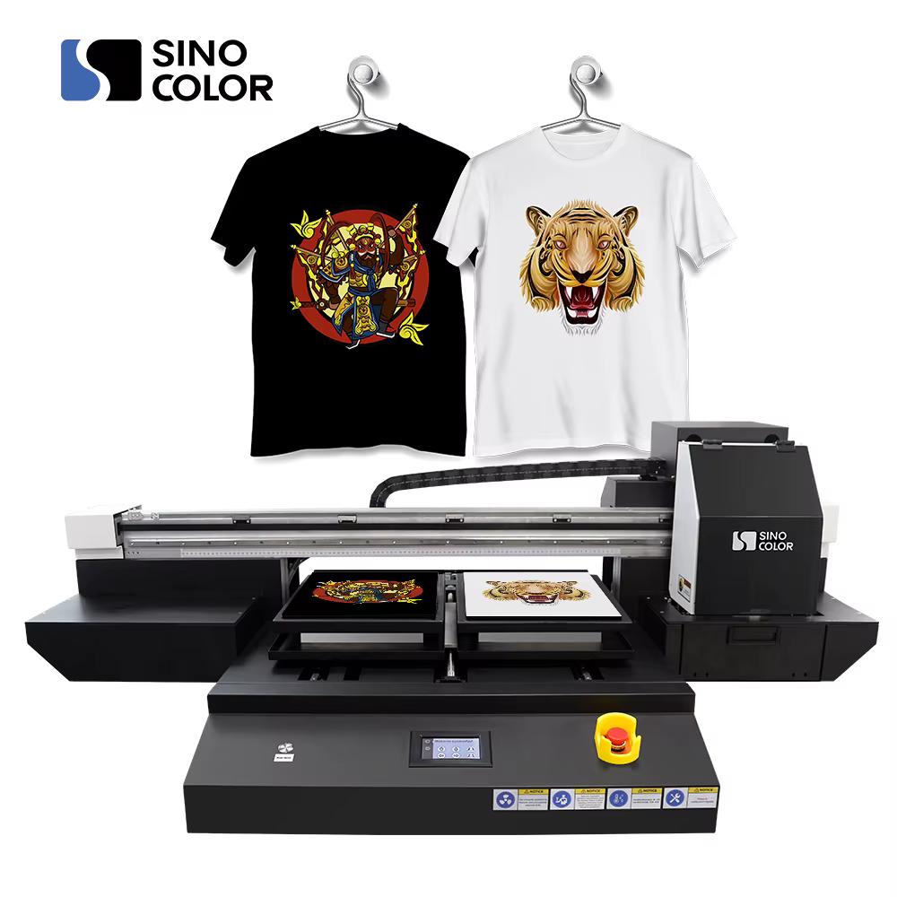 A2 Size Two Table Two I3200 Heads T-Shirt Printing Device with White Ink Circulation