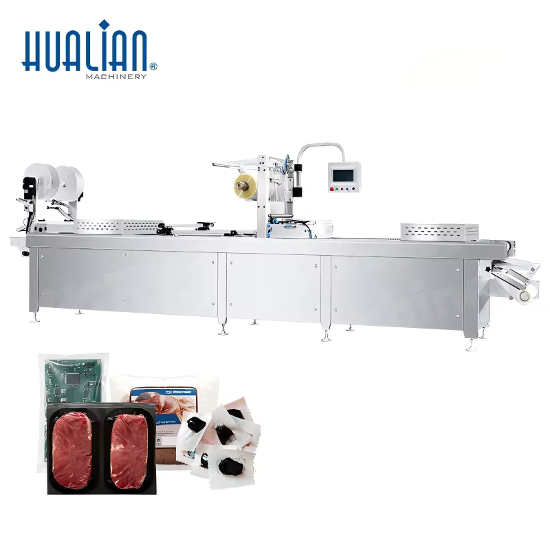 HVR-420A-U HUALIAN High-Output Sausage MAP Meat Food Thermoforming Vacuum Packaging Machine