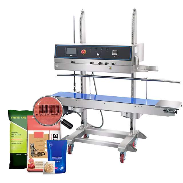 FRP-1120LD Continuous Vertical Code Coding Printing & Sealing Machine