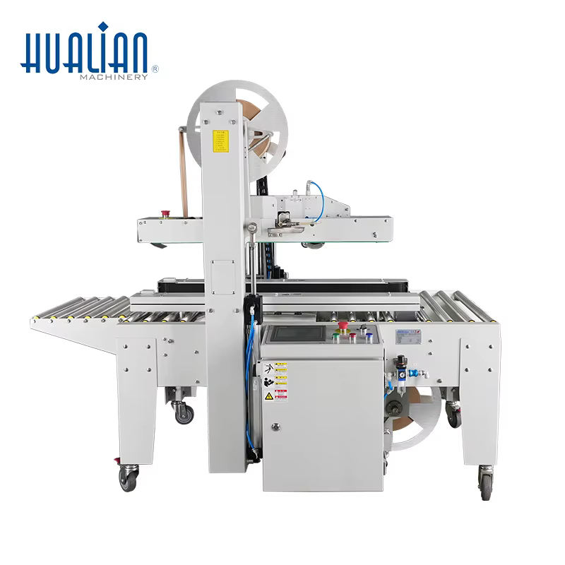 HCS-55AW Hualian Pneumatic Random Eco Friendly Water Activated Kraft Paper Carton Sealing Machine