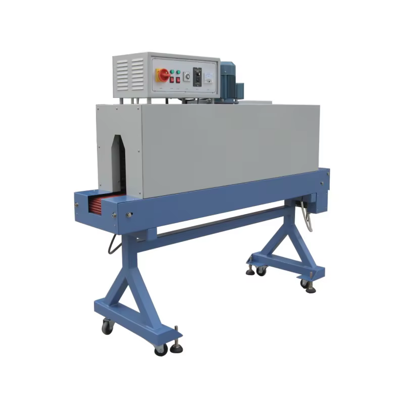 BS-1230 Hualian Conveyor Labeling Capping Cup Bottle Label Tunnel Shrink Wrapping Machine
