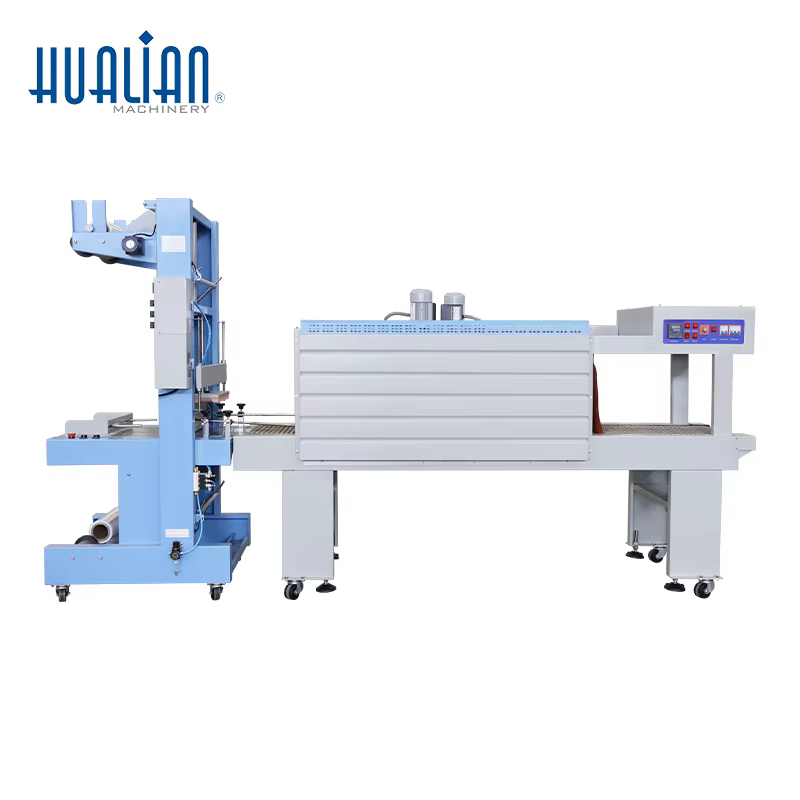 TF-6540SA+BS-5540M Hualian Seal Plastic Film Wrap PVC Shrink Wrapping Machine