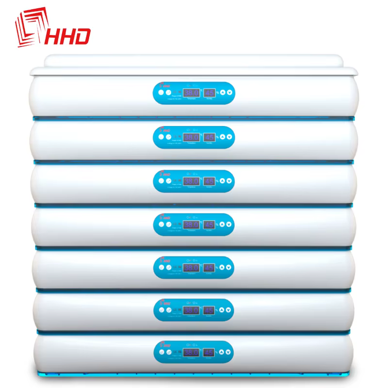 High Quality 7 Layers Automatic Display Humidity 840 Egg Incubator Hatcher Machine