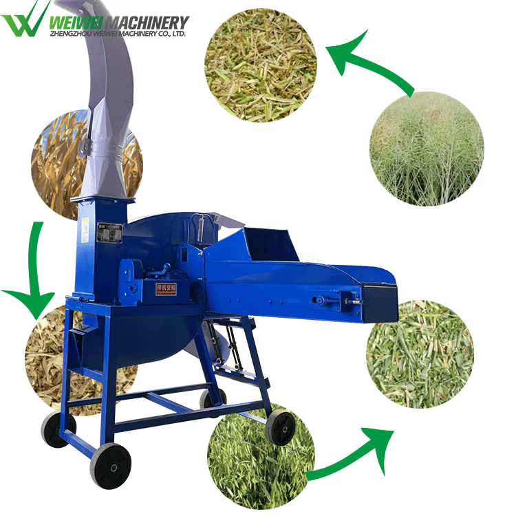 Small Chaff Machine Animal Feed Grass Agriculture Single Phase Chop Cutter