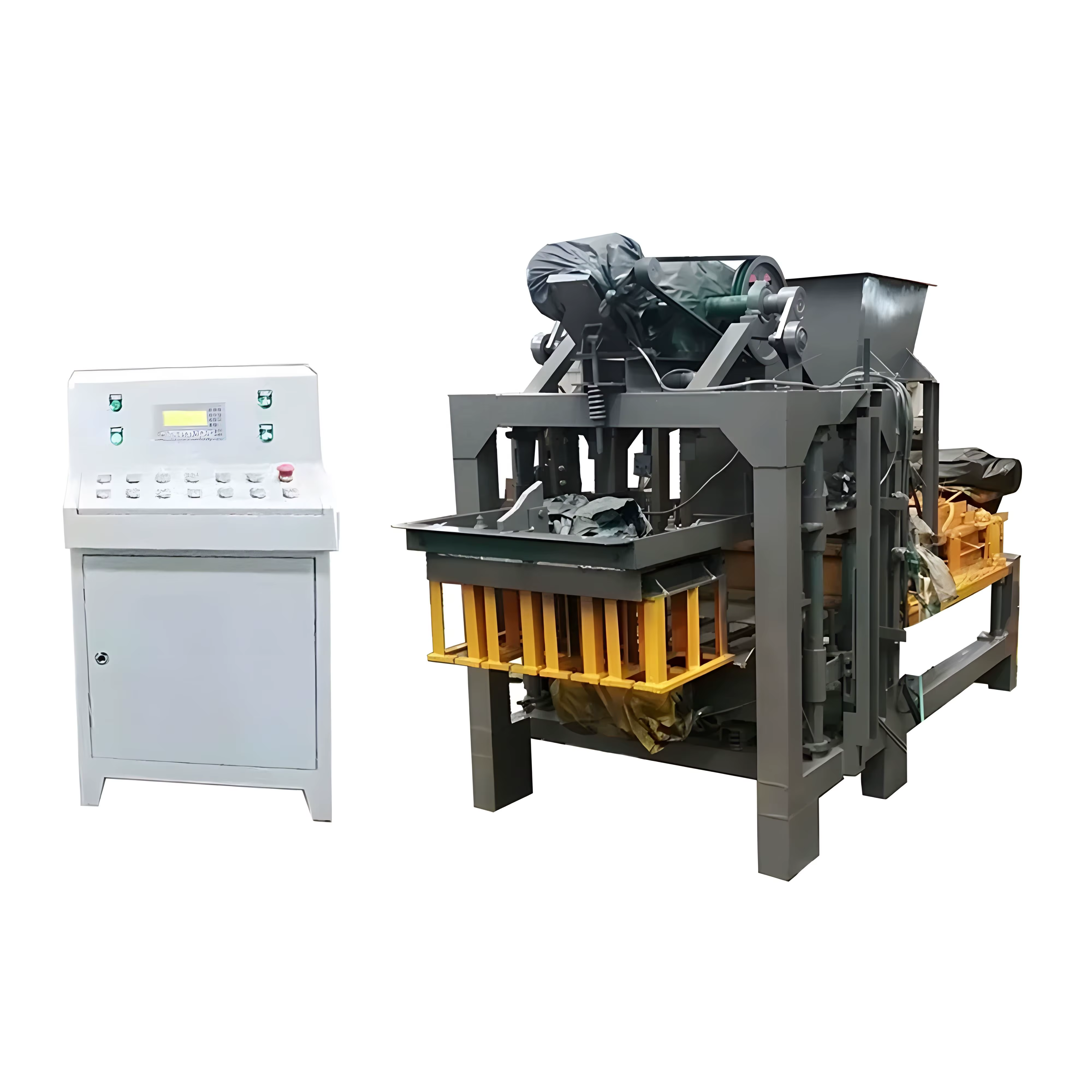 Qt4-25PLC Full Automatic Brick Cleaning Machine