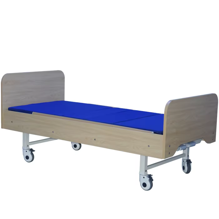 YC-T2011L Hospital Bed 2 Cranks Manual Wooden Hospital Bed Frame With Mattress