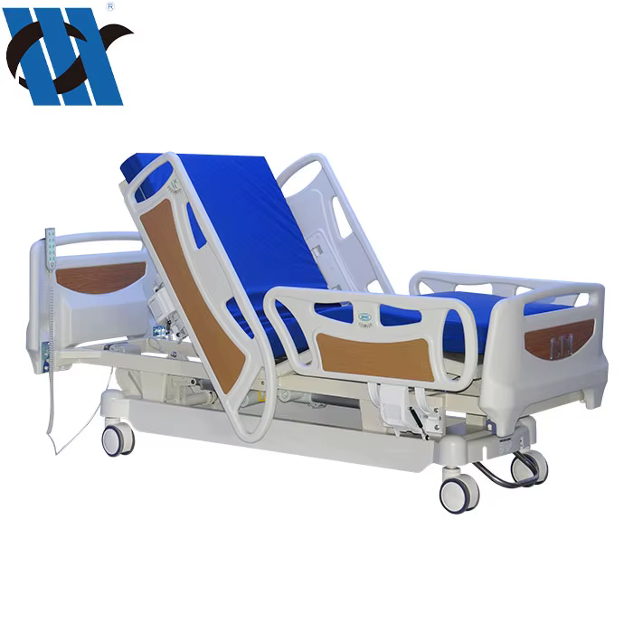 YC-E5618K(I) 5-Function Electric Adjustable Medical ICU Bed with ABS Cover