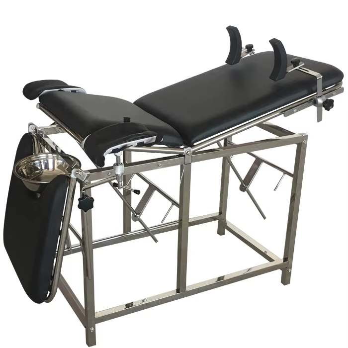 YC-C105 Stainless Steel Obstetric and Gynecology Examination Bed