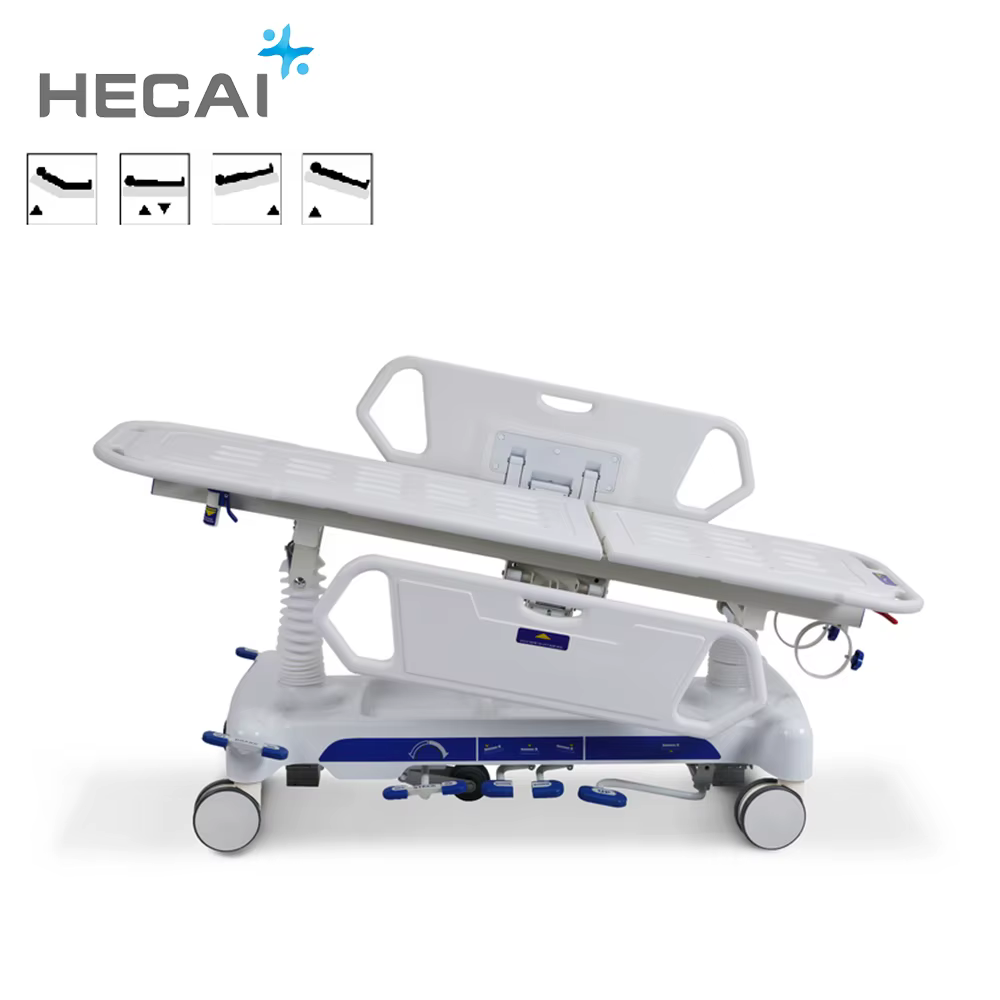 Hospital Medical Emergency Hydraulic Manual Stretcher Patient Transfer Trolley