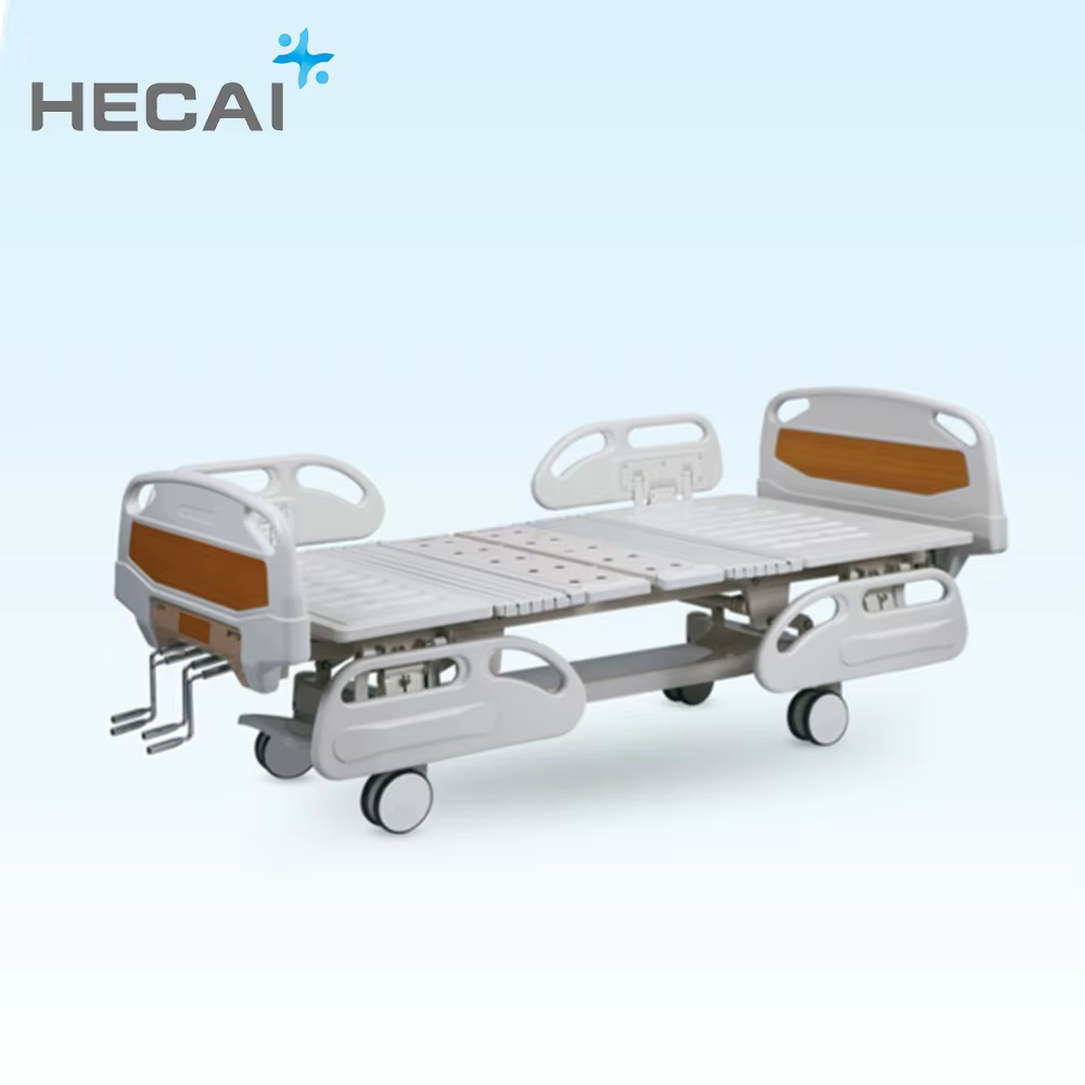 Hecai 4 Cranks 5 Function Adjustable Manual Hospital Bed
