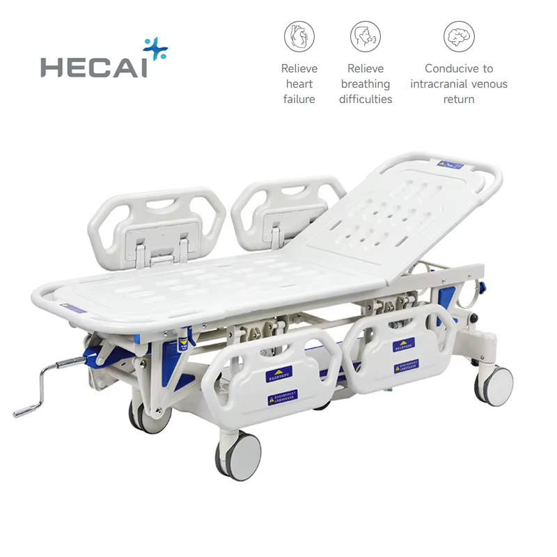 Adjustable Hospital Emergency Stretcher with Mattress