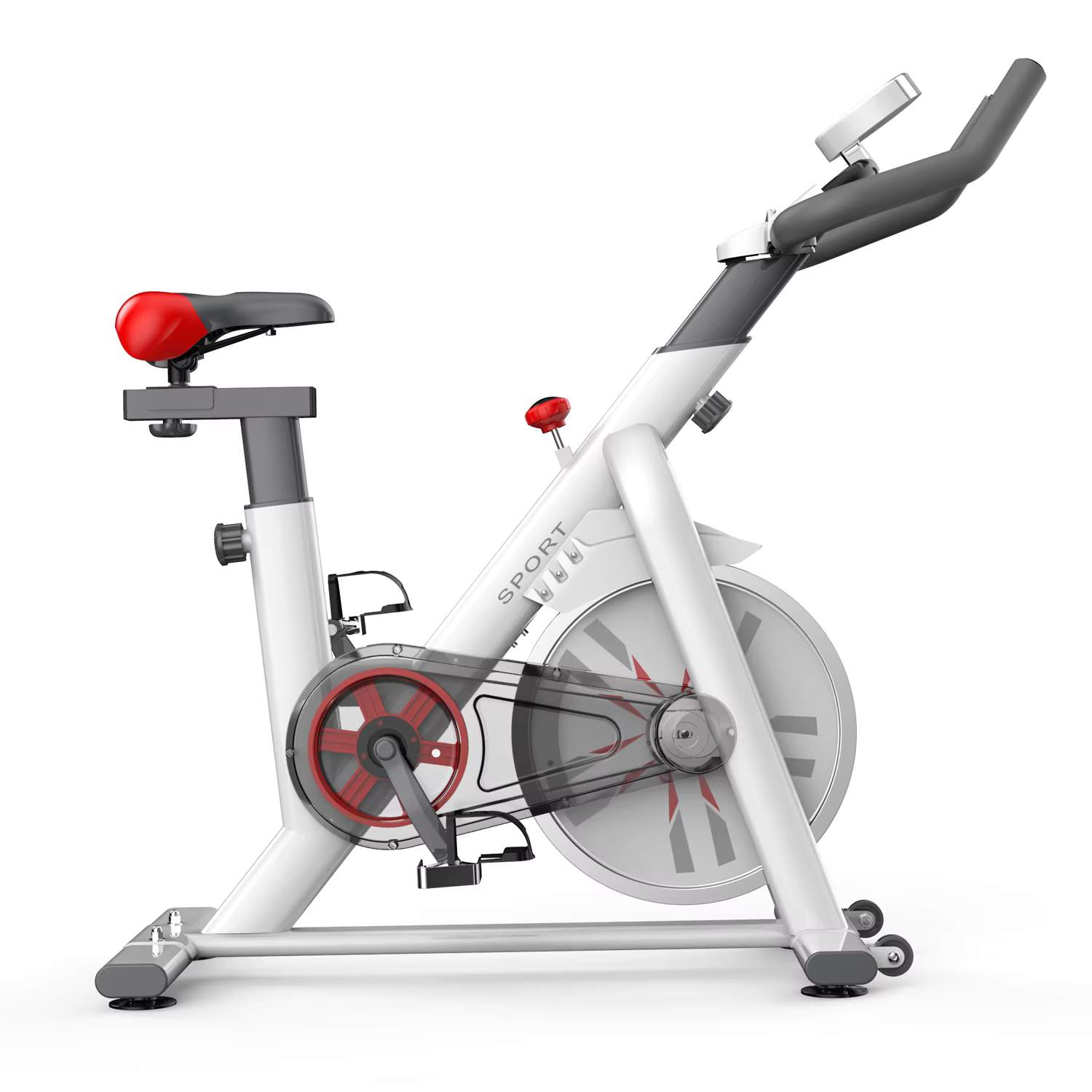 Indoor Small Exercise Cycling Machine with Transparent Chain Cover