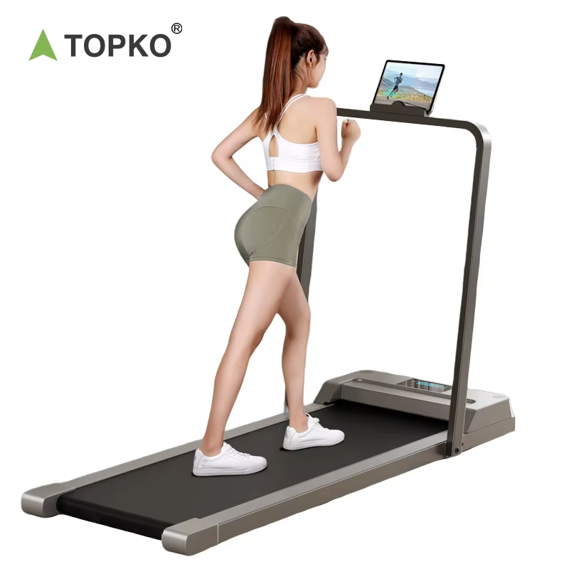 TOPKO Folding Walking Pad Treadmill with Handles