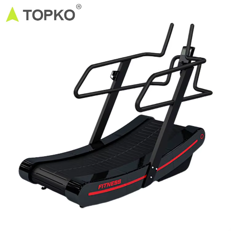 Custom Logo Commercial Wooden Curved Mechanical Treadmill