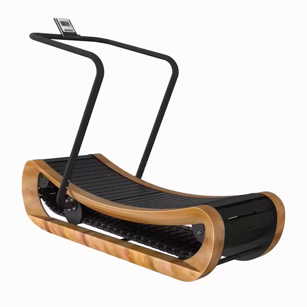 Custom Logo Commercial Wood Curve Mechanical Treadmill